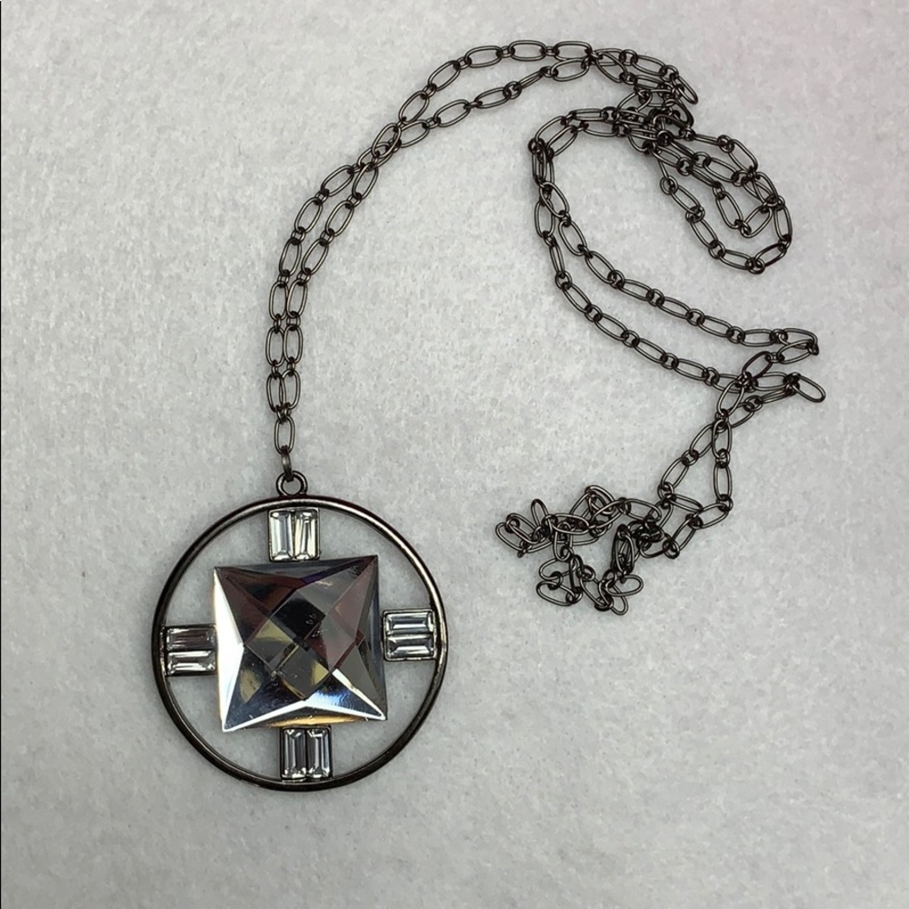 Necklace with crystal pendant